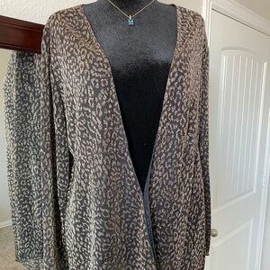 Chico's Travelers Collection Lightweight Leopard Cardigan - Effortless Glamour